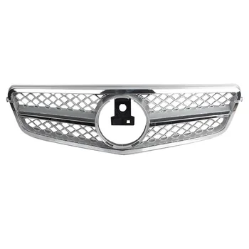 

Car Front Grille Grill For Mercedes Benz C-Class W204 C180 C200 C260 2007 2008 2009 2010 2011 2012 2013 2014 Silver w/ Emblem