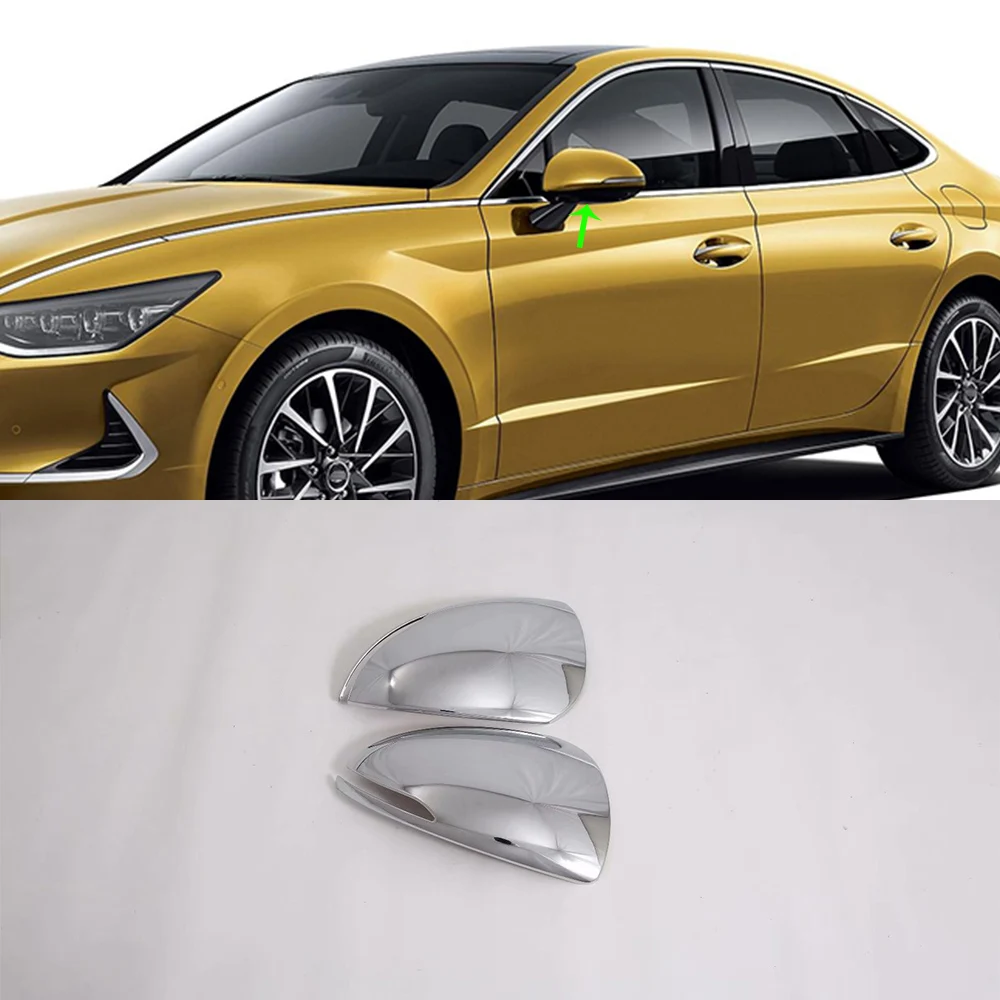 Chrome Car Accessories For Sonata Abs 2 Pieces Rearview Mirror Cover