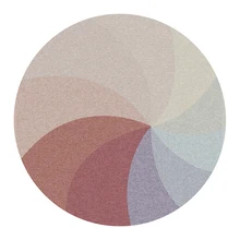 Современный Креативный круглый ковер Геометрическая спальня гостиная украшение дома нескользящий коврик