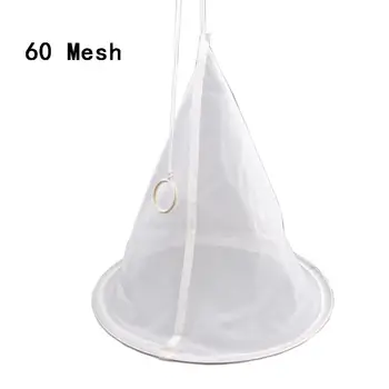 

40/60 Mesh Nylon Bee Honey Strainer Mesh Net Cone Shape Filter Beekeeping Tools