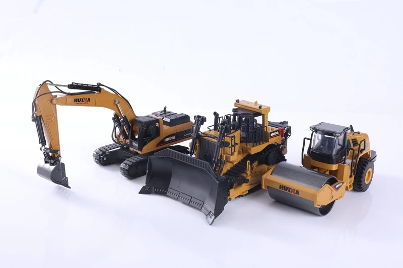 Modelo de Carro Huina Diecast Liga Simulação Veículo Fundido Caminhão Basculante Bulldozer Retroescavadeira Brinquedos Colecionáveis 1:50 36 Brinquedos e hobbies