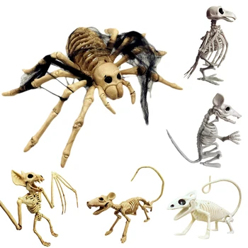 

Halloween Decoration Animal Toys Skeleton Bones Horror Simulation Skeleton Spider Bat Mouse Lizard Bones Hallowmas Horror Party