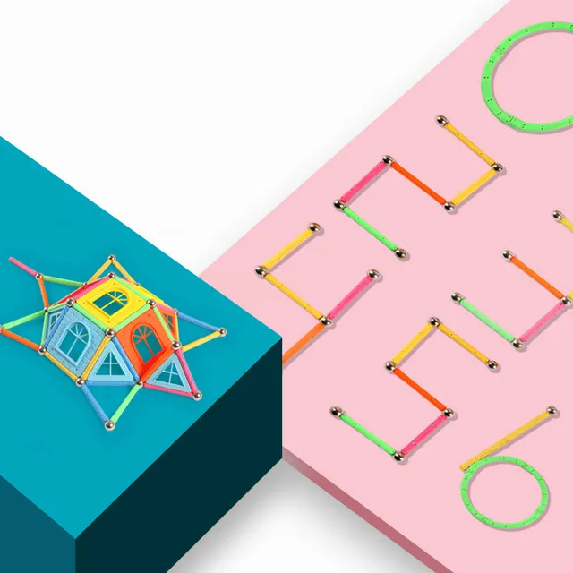 58mm Magnetic Sticks Building Blocks Set Kids Educational Toys For Children Magnetic Toy Bricks Gift 3