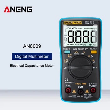 

ANENG AN8009 Auto Range Digital Multimeter Transistor Tester Capacitor Tester Automotive Electrical Capacitance Meter Temp Diode
