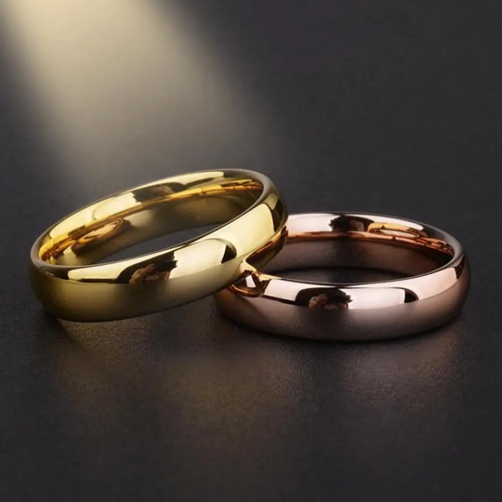 Высококачественные простые круглые мужские кольца женские обручальные цвета