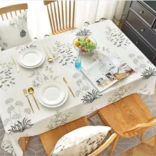Toalha de mesa impressão cor estilo europeu casa festa aniversário toalha de mesa capa retangular à prova doilágua oilproof pano