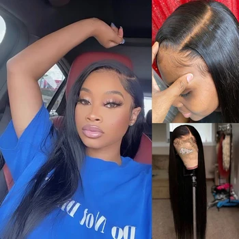 

Long Straight Lace Front Wigs China Virgin Human Hair lace Front Wigs Pre Plucked Natural Hairline Wigs 150% density