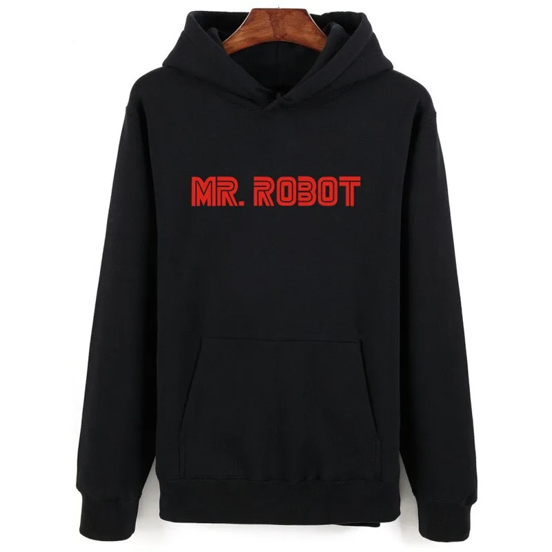 Mr Robot Hoodies Streetwear moda mektubu baskı Hoodies erkekler kadınlar sonbahar gevşek sıcak Hoodie Harajuku popüler Hip Hop tişörtü