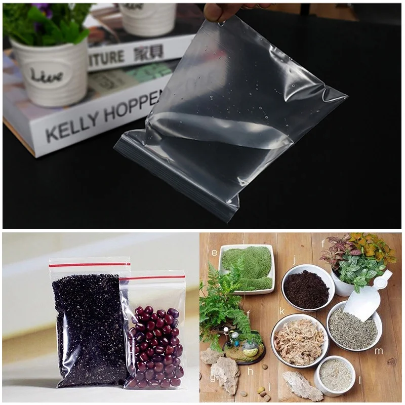 500 шт/100 шт плотные сумки с замком Resealable прозрачная пластиковая застежка молния замок полиэтиленовые сумки плотные сумки с замком(в зависимости от вашего выбора