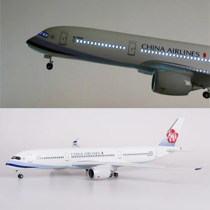 1/142 масштаб Airbus 350 47 см самолет A350 воздух Китай авиакомпания модель светодиодный свет и колесо шасси литье под давлением модель самолёта из смолы игрушка