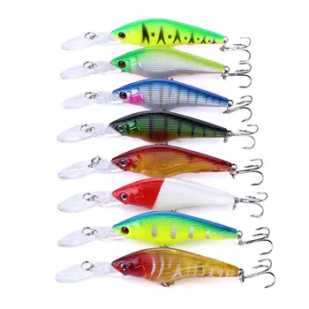 

100pcs 9cm 6.6g Fishing Lure Minnow Lures Hard Bait Pesca Fishing Tackle Isca Artificial Hook Swimbait