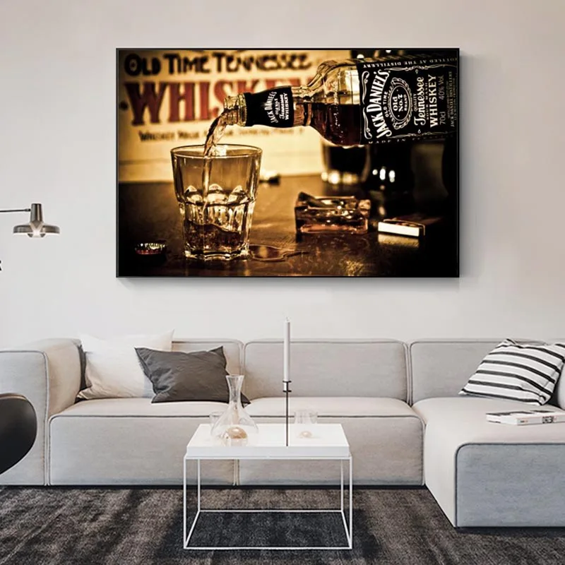 

Whiskey Drinks Wall Posters And Prints Modern Canvas Art Paintings Print On Canvas Bar Decorative Pictures For Home Decor