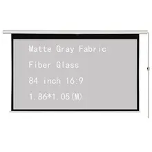 Thinyou 84 inch 16:9 Matte Gray Fabric Fiber Glass HD Motorized Electric Projector Screen Wall Ceiling with Remote Up Down Thinyou 84 inch 16:9 Matte Gray Fabric Fiber Glass HD Motorized Electric Projector Screen Wall Ceiling with Remote Up Down