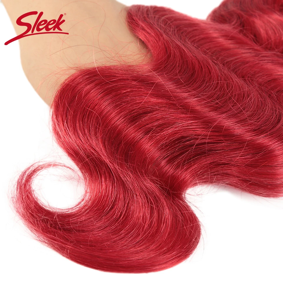 Гладкий норковый Цвет S, красный блонд, бразильские волнистые волосы, волнистые пряди, 8-28 дюймов, для наращивания волос, стиль Bugha