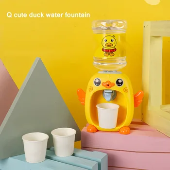 

Children's Little Yellow Duck Kitchen Toy Pretend Mini Water Dispenser Simulation Cosplay Kitchen Drinking Toy Birthday Gift