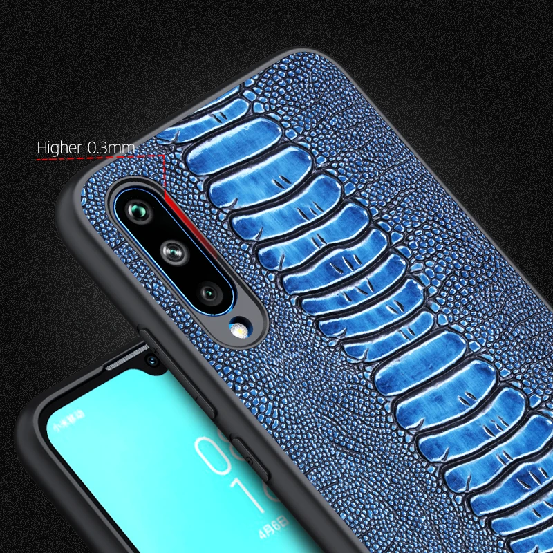 Роскошный чехол для samsung Galaxy A10 10S 10E 20E 20S 30 30S 40 40S 50 60 70 80 страусиный чехол из натуральной кожи