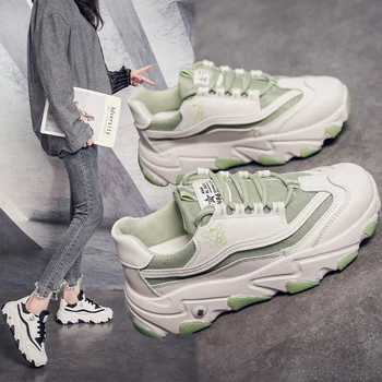 

2020 New Women's Fashion Tennis Shoes Thick Bottom Women Spring Comfortable Breathable Women Casual Shoes Zapatos De Mujer