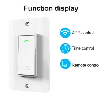 

US Standard Wifi Smart Light Switch Glass Screen Touch Amazon APP Remote Control App Timer Sharing Control Smart Switch