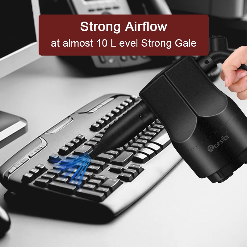 500W Cordless Electric Air Duster Blower - Powerful Vacuum Cleaning for Computer Keyboard, Hair Dryer Replacement Description Image.This Product Can Be Found With The Tag Names Computer cleaners, Computer Office, Electric air duster blower vacuum