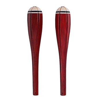 

2 Pieces Professional Red Wood Erhu Shaft for String Instrument