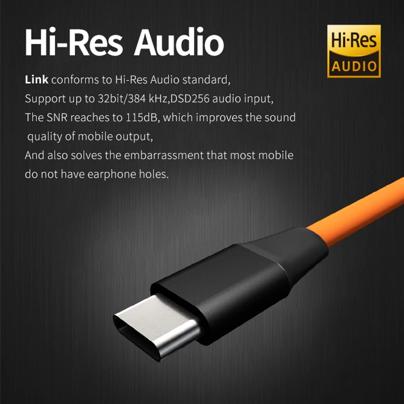  Xduoo Link Hi-Res Audio ESS9118EC Type-C to 3.5mm Headphone Amplifier AMP USB DAC support DSD256 PC