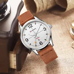 CURREN простой модный стиль Бизнес наручные часы повседневные кварцевые мужские часы Relogio Masculino Horloges Mannens Saat