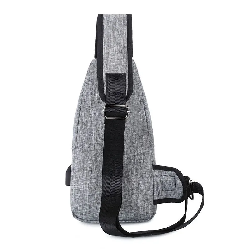 Men's USB Rechargeable Outdoor Riding Chest Pack Casual Shoulder Bag