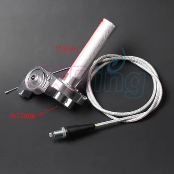 

Silver CNC Aluminum Acerbs Throttle Grip Quick Twister + Throttle Cable CRF50 70 110 IRBIS 125 250 Dirt Bike Motorcycle