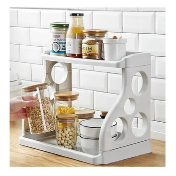 

Double-layer Racks Kitchen Home Spice Bottle Racks Door Space Saving Seasoning Bathroom Sampoo Supplies Storage Racks
