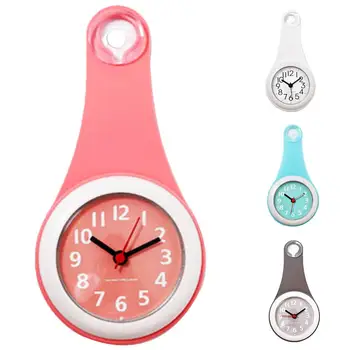 

Colorful Kitchen Bathroom Wall Clock Waterproof Silent Shower Hanging Decor Wall Clockswith Suckers Home Decoration