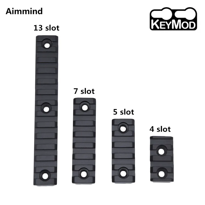 Тактический 4/5/7/13 слотов 21 мм Keymod Пикатинни для Handguard AR15 прицел крепление Базовая