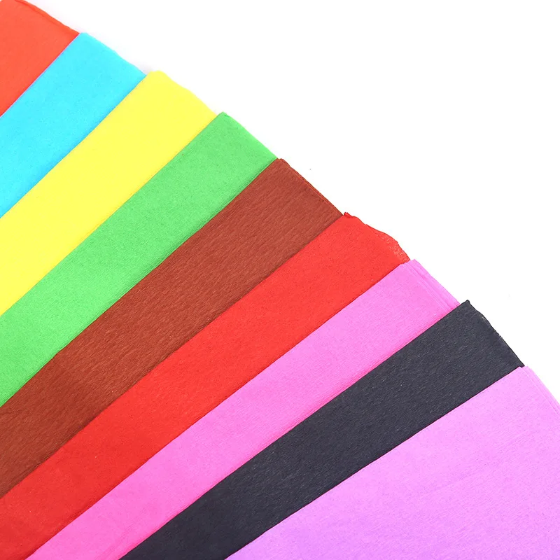 Mix-color 10 шт 50*75 см цветная гофрированная крафт-бумага DIY крафт роза цветок материал для изготовления детского сада ручная бумага Оригами подарочная оберточная бумага - Цвет: Mix-color