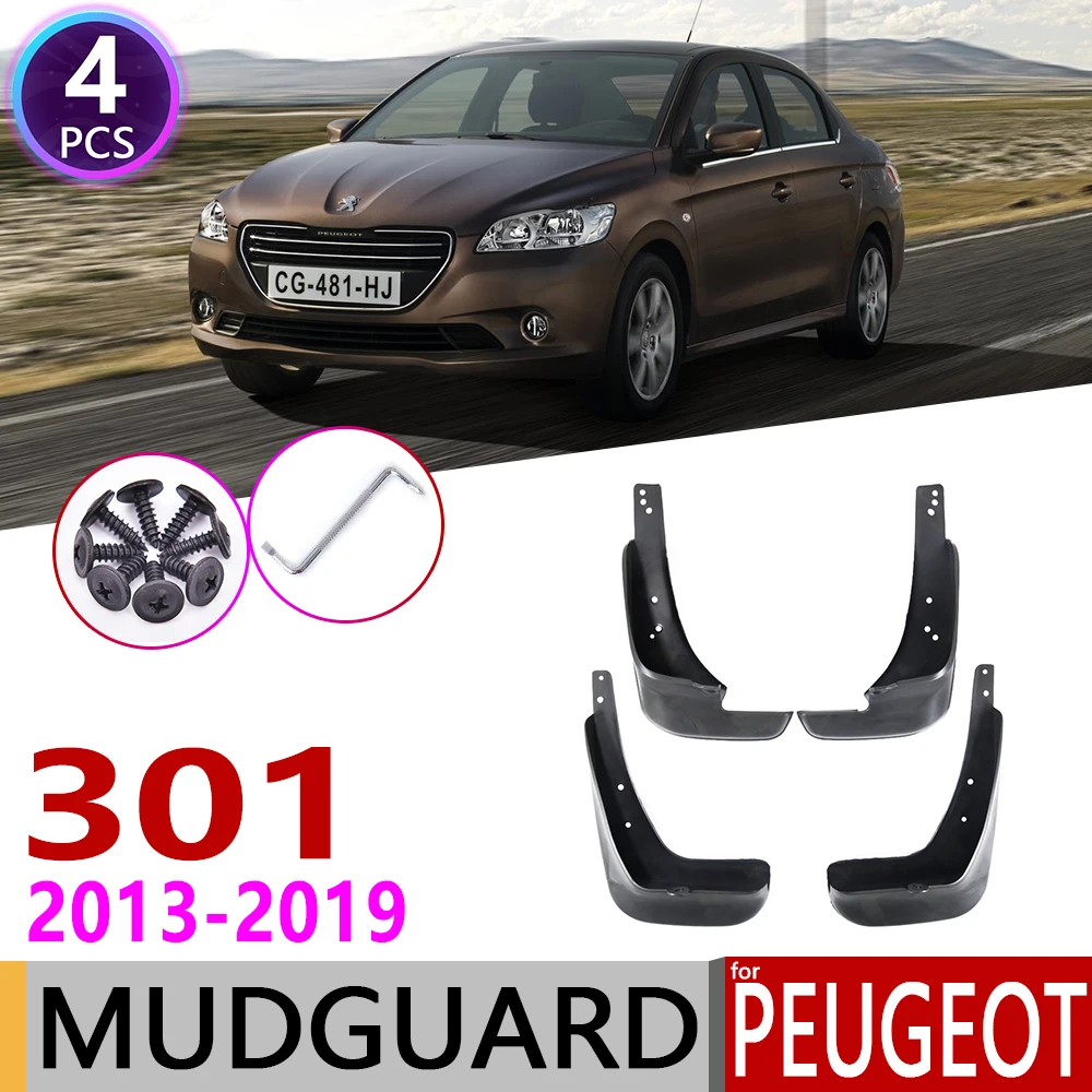 Спереди и сзади Брызговики для peugeot 301 2013~ Fender брызговик закрылки аксессуары для брызговиков