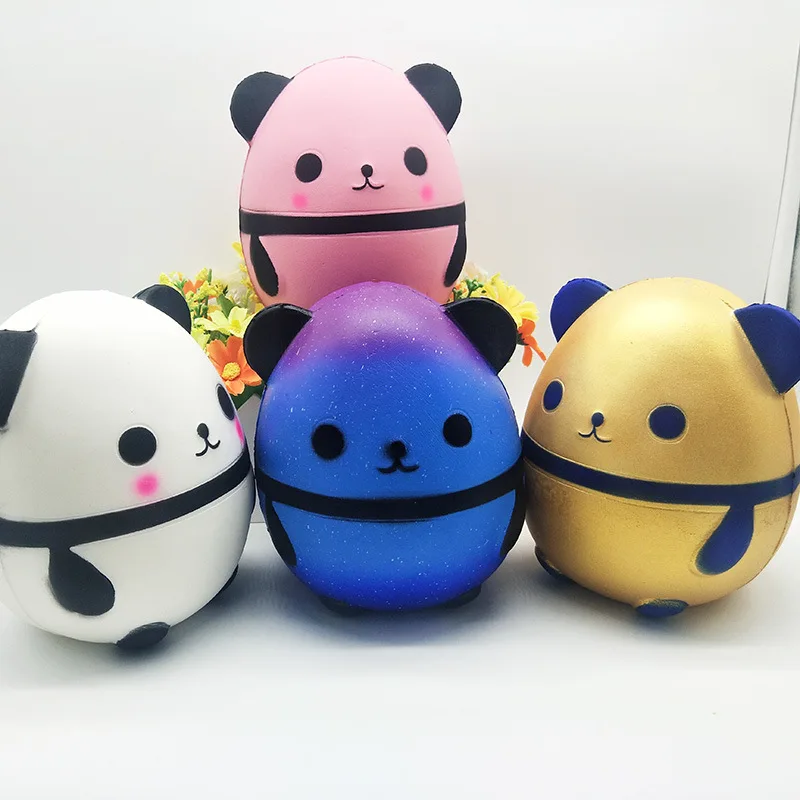 Новинка kawaii мягкая глина панда яйцо медленное восстановление Моделирование Мягкие Детские кухонные принадлежности пузырь креативная игрушка бразильский запах декомпрессия Забавный мальчик