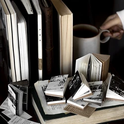 Mini papier décoratif Vintage pour livre de poche, matériel noir et blanc, fournitures de papeterie pour Scrapbooking, 100 pièces/lot 