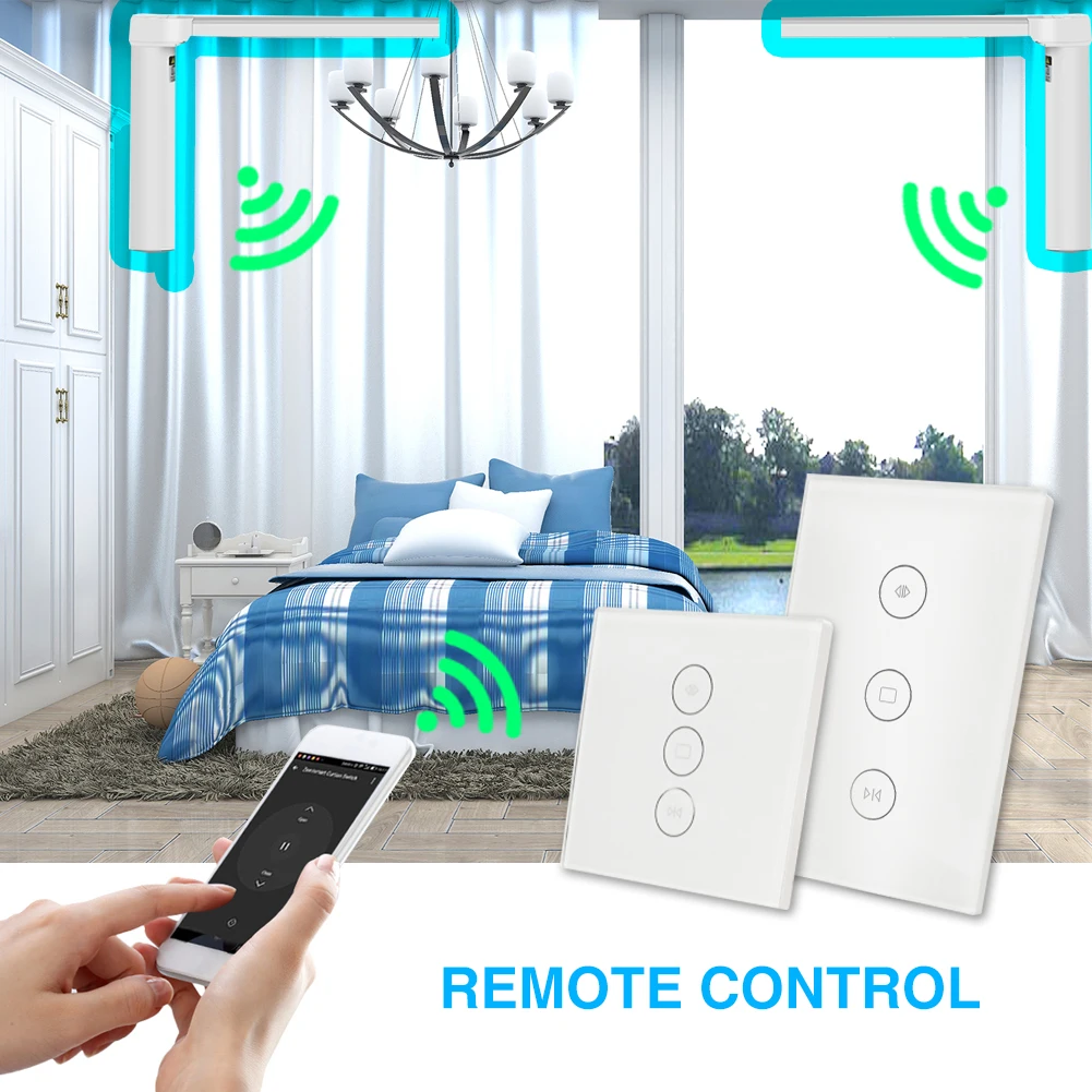  WiFi Smart Curtain Switch Smart Life Tuya APP Electric Motorized Curtain Blind Roller Shutter Works - 32931798558