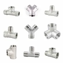 

Male+Female+Male Threaded 3 Way Tee T Pipe Fitting 1/4" 3/8” 1/2" 3/4" 1" 2" BSP Threaded SS304 Stainless Steel Multifunction