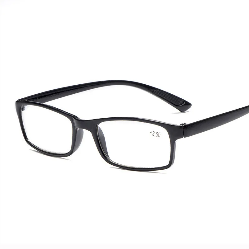 IBOODE квадратные очки для чтения для женщин и мужчин пресбиопические очки женские мужские очки при дальнозоркости унисекс оптика увеличительные очки - Цвет оправы: Черный