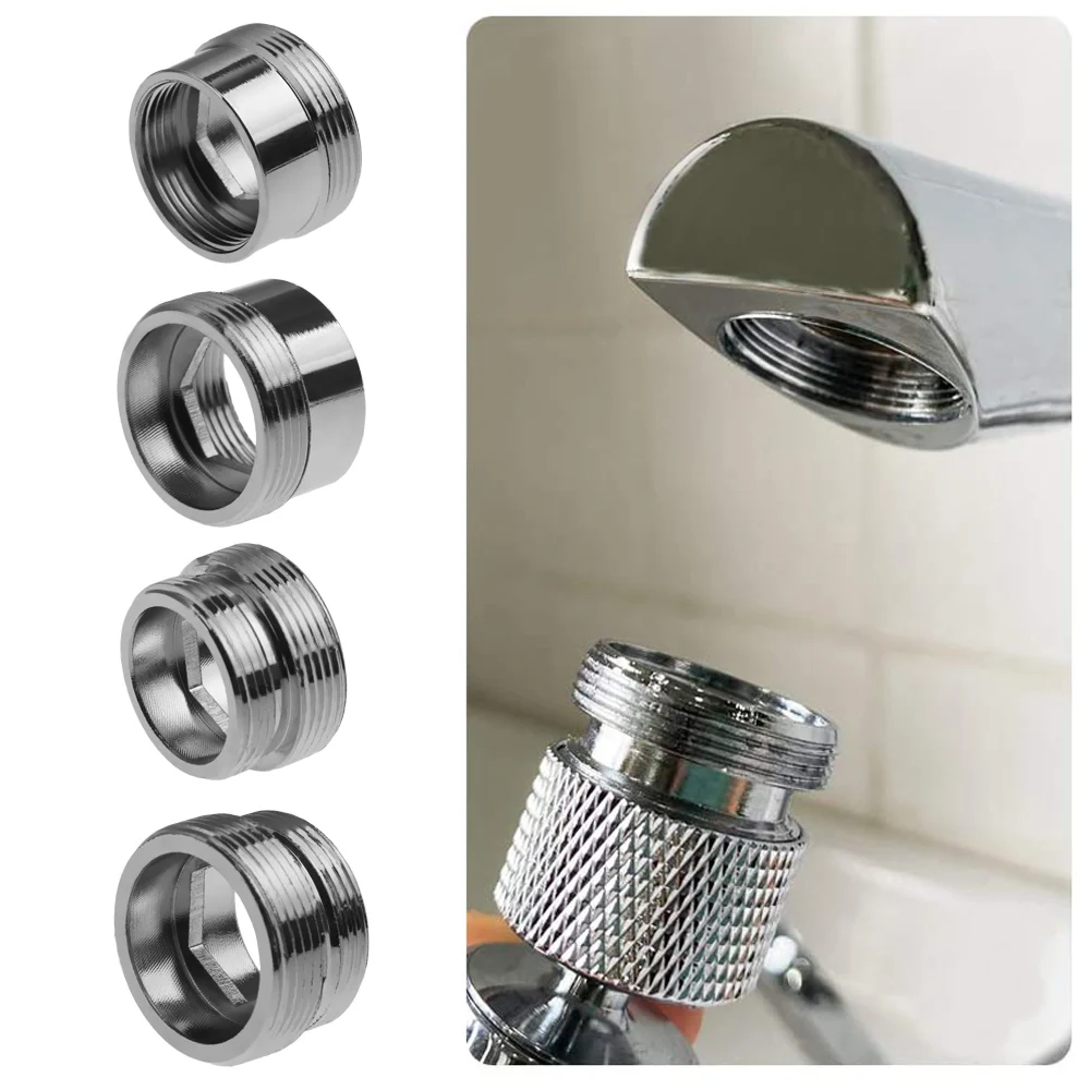 

Tap Aerator Connector Metal Outside Inside Thread Water Saving Adaptor Kitchen Faucet With Gasket 16/18/20/22/24/28/mm to 22mm