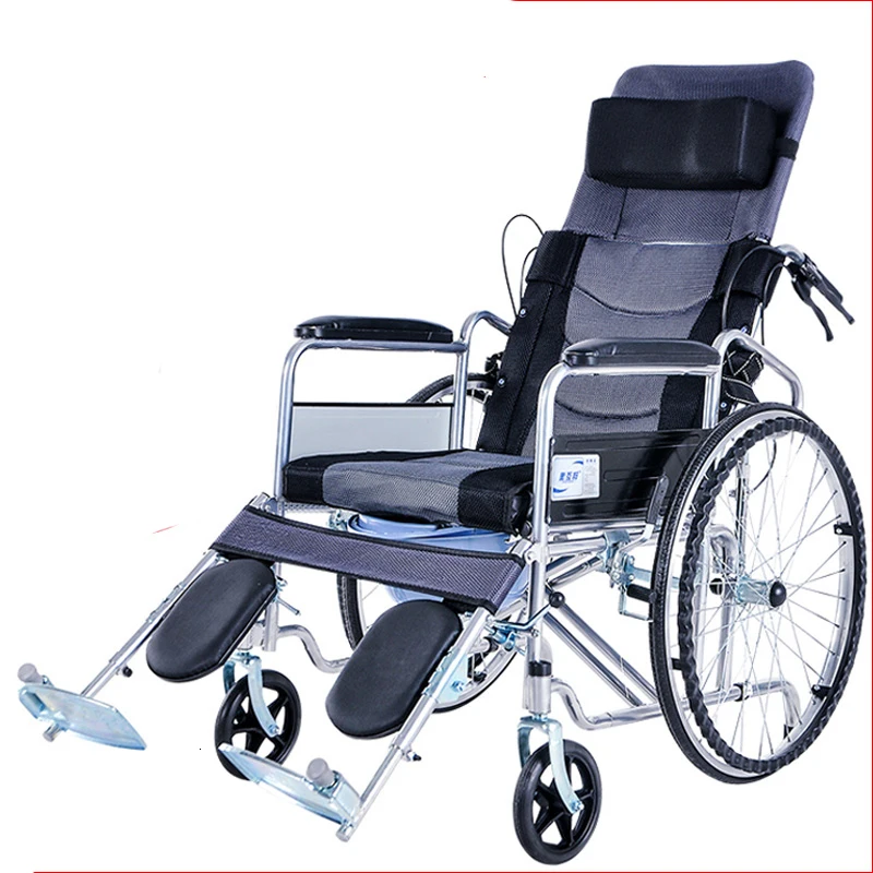 

Heng Hubang Wheelchair Fold Light Many Function Belt Pedestal Pan Small-scale Whole Lie The Elderly Old Age Disabled Wheelbarrow