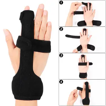 

Comfortable Adjustable Finger Splint Metacarpal Support Elastic Fixing Band Protective Cover for Fracture Sprain Dislocation