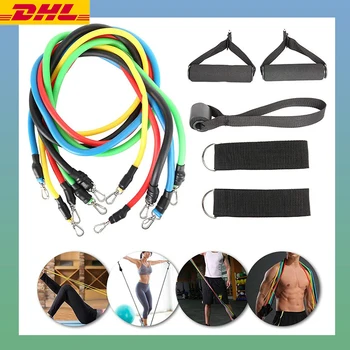 

11pcs/set Fitness Rally Pulling Rope Workout Fitness Equipment Fitness Elastic Band For Sports Excerciser Body Training Yoga