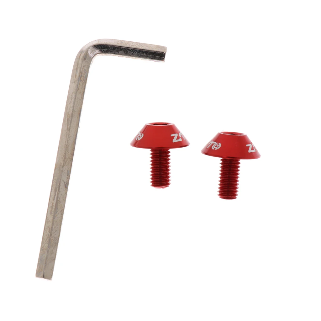 2pcs Aluminum Alloy Water Bottle Cage Bolts Bike Hex Socket Screws Accessories Lightweight Easy to Carry