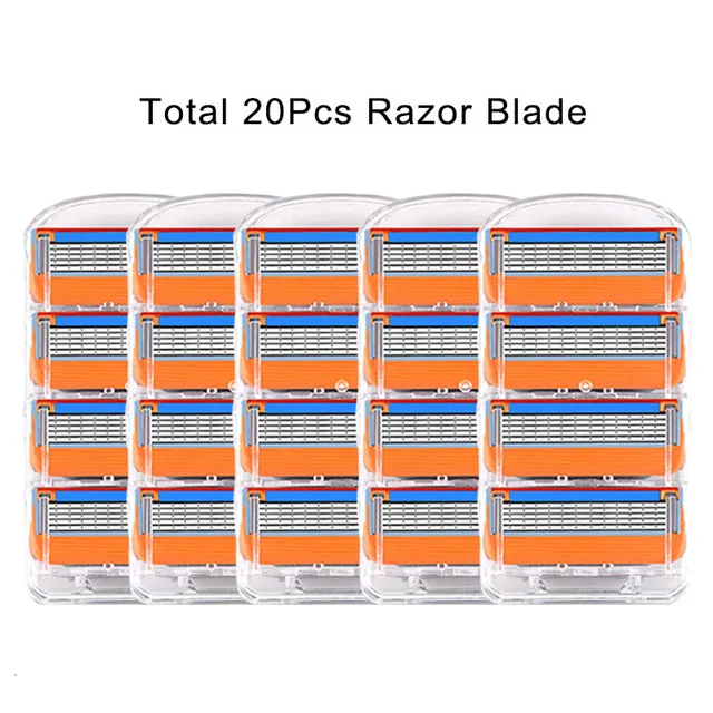 

Shaving Cassettes For Replacement Heads 5 Layers Stainless Steel Razor Blades For Men Manual