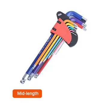 

9PCS Hex Key Set Foldable Chrome Vanadium Steel Ball End Allen Key Set Folding Hex Key Wrench Tool Hex L-Wrench Tools Kit