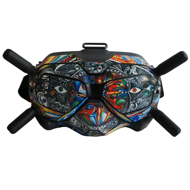 DJI FPV Sticker Skin Protective Cover DJI Goggles FPV Accessories Carbon Fiber Stickers Customizable Patterns V2 drone accessories