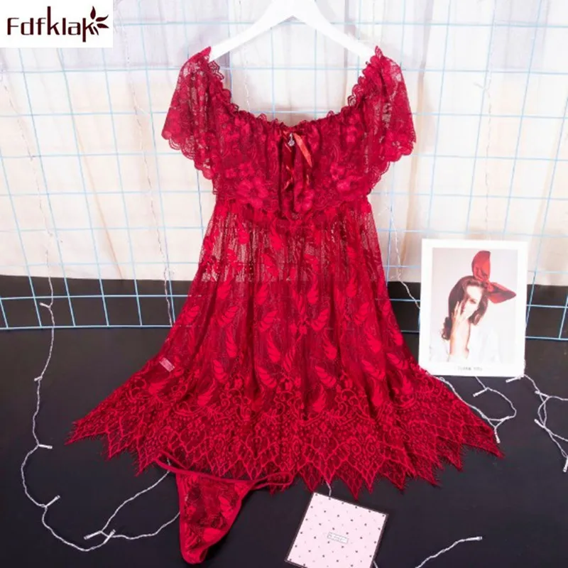 

Plus size Lingerie Sleepwear White Nightgown Lingerie Ladies Sexy Lace Nightwear Womens Short Sleeve Homewear Nightdress M-3XL