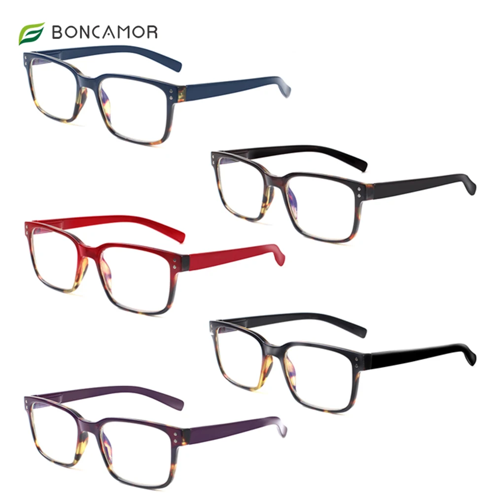 

BONCAMOR Square Anti-Blue Reading Glasses, Men and Women, Ultra-Light Design, Perfect Eye Protection...