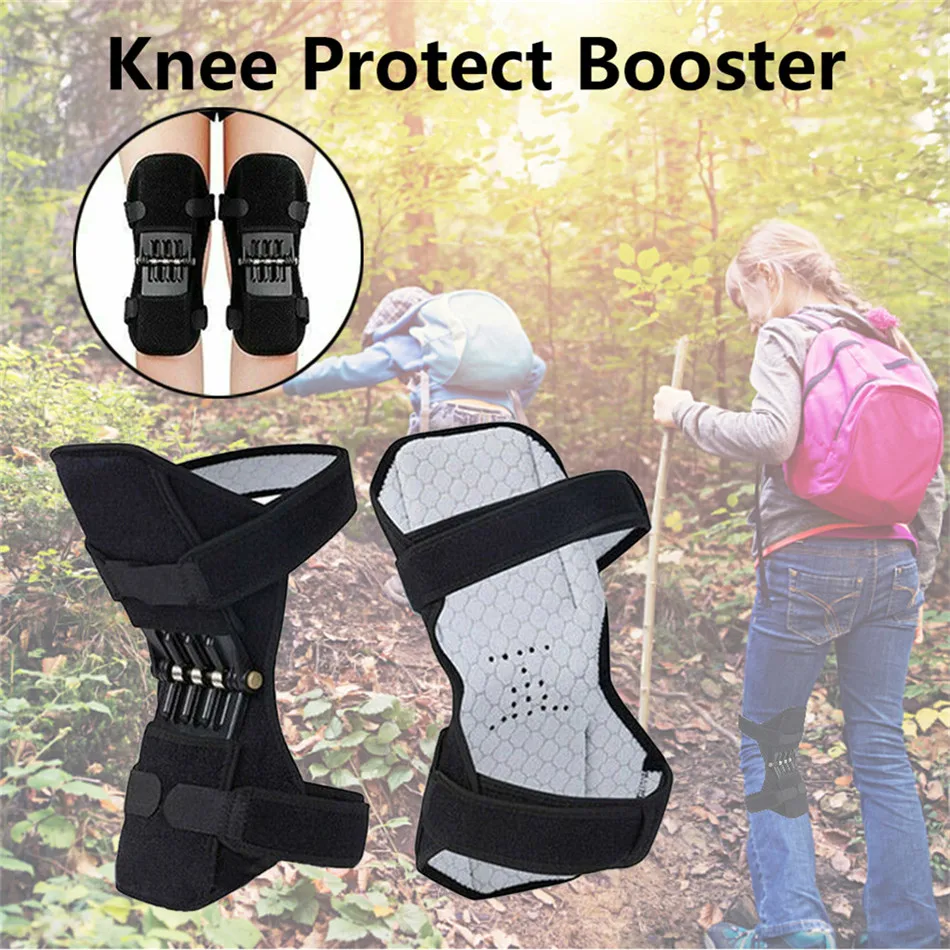 

1Pair Power Leg Kneepad Power Joint Support Knee Pads Spring Force 360 degrees Brace