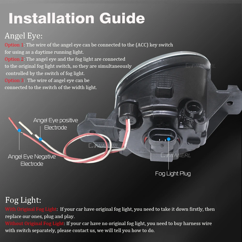 Cawanerl для Nissan Almera 2/II седан хэтчбек(N16) 2001-2006 Автомобильный светодиодный противотуманный фонарь Angel Eye дневная ходовая лампа 12 В 2 шт